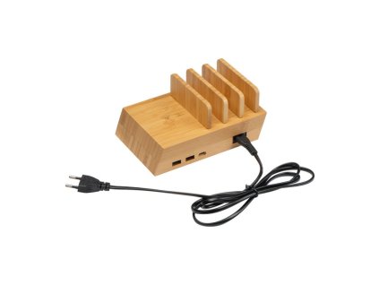 Nabíjacia stanica pre 4 zariadenia , Beige (Farba Beige)