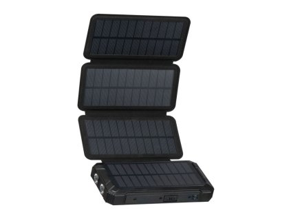 Solárna powerbanka 20 000 mAh , Black (Farba Black)