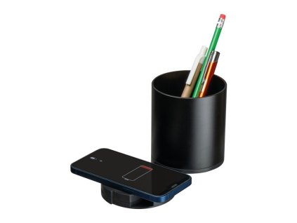 Stojan na perá s bezdrôtovou nabíjačkou 5W , Black (Farba Black)