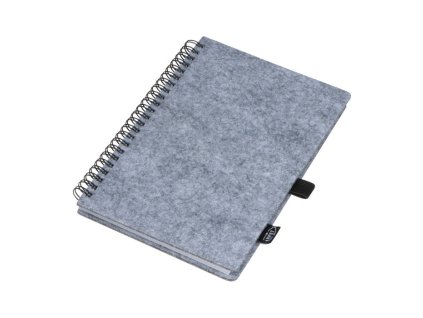 Plstený zápisník A5 RPET , Grey (Farba Grey)