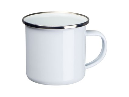 Smaltovaný retro hrnček 300 ml , white (Farba white)