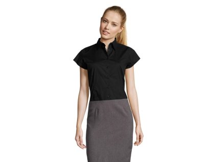 Women´s Stretch-Blouse Excess SSL , Black, XS (Farba Black, Velkost XS)