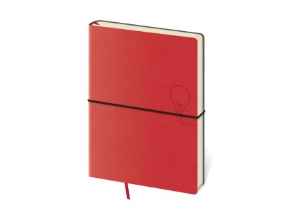 Zápisník Flexio L - bodkovaný , Red (Farba Red)