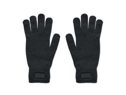 Pletené RPET rukavice , Black (Farba Black)