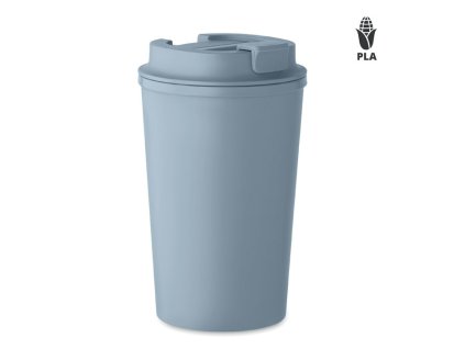 Dvojstenný pohár z PLA 350 ml , petrol (Farba petrol)