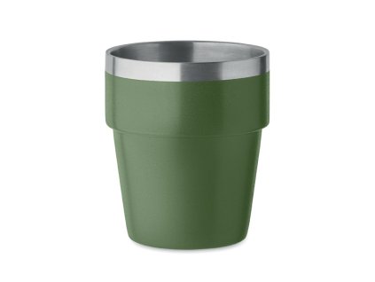Dvojstenný nerezový pohár 250 ml , dark green (Farba dark green)