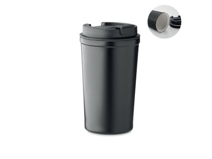 Termopohár s keramickým vnútrom 450 ml , Black (Farba Black)