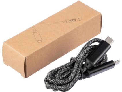 Nylónový nabíjací kábel 65W , Black (Farba Black)
