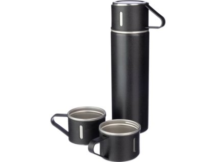 Sada termosky (420 ml) a hrnčekov , Black (Farba Black)