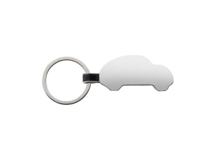 Kľúčenka v tvare auta z RCS materiálu , Silver (Farba Silver)