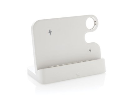 Duálna nabíjačka 15W so slotom na iWatch , white (Farba white)