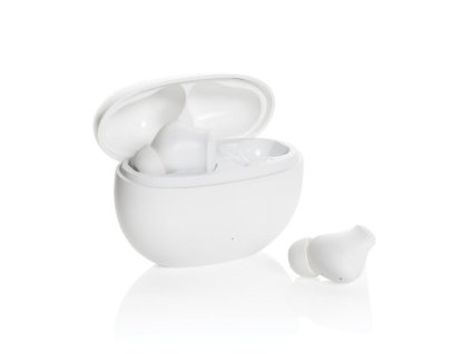 Hybridné ANC/ENC slúchadlá do uší z RCS rec. plastu , white (Farba white)