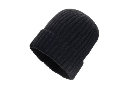 Rebrovaná čiapka Kennedi AWARE™ Polylana® , Black (Farba Black)