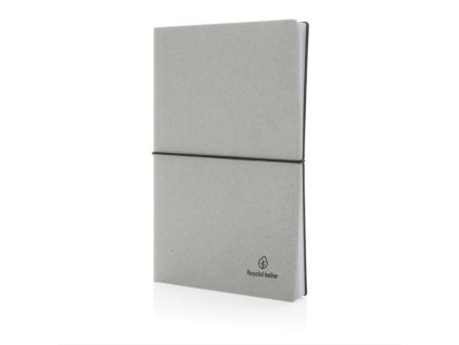 Zápisník A5 z recyklovanej kože , light grey (Farba light grey)
