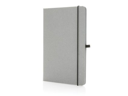 Zápisník A5 s tvrdou väzbou z recyklovanej kože , light grey (Farba light grey)
