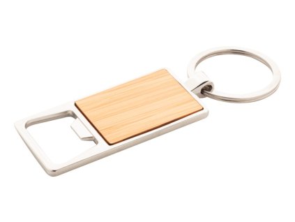 Kovová kľúčenka s otváračom , natural (Farba natural)