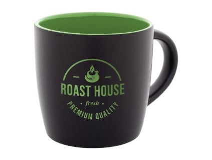 Čierny keramický hrnček (300 ml) pre gravír , Green (Farba Green)