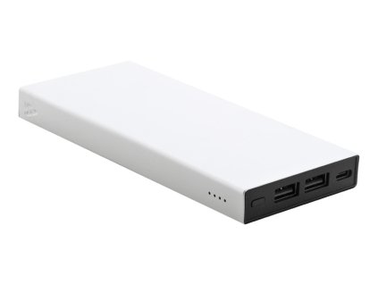 Powerbanka 10 000 mAh z rec.hliníka , Silver (Farba Silver)