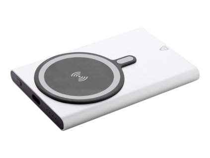 Powerbanka 5000 mAh z bezdrôtovým nabíjaním (15W) , Silver (Farba Silver)