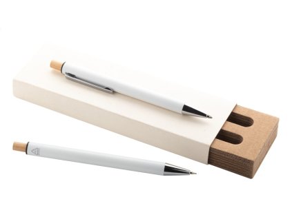 Sada guľôčkové pero a pentelka , white (Farba white)