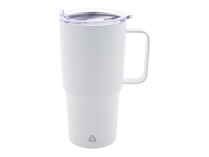 Termohrnček z recyklovanej nereze (600 ml) , white (Farba white)