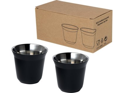 Sada nerezových šálok na espresso (RCS) , Black (Farba Black)