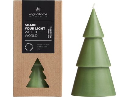 Veľká sviečka - vianočný stromček Originalhome , heather green (Farba heather green)