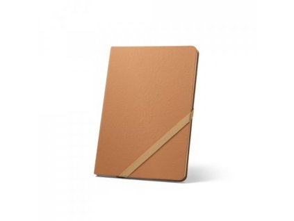 Zápisník A5 z FSC papiera s gumičkou , light brown (Farba light brown)