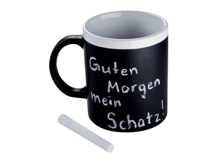 Keramický hrnček s kriedou 300ml , Black (Farba Black)