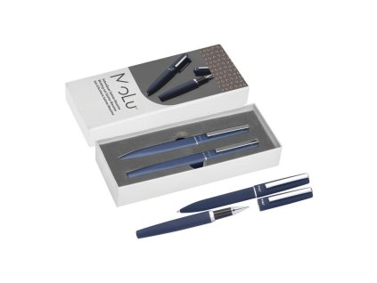Sada guľôčkové pero a roller , NAVY HEATHER (Farba NAVY HEATHER)