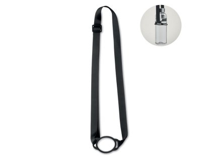 Šnúrka s držiakom na festivalový pohár , Black (Farba Black)