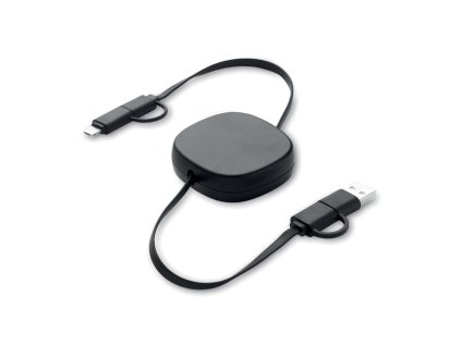 60W zvinovací nabíjací kábel , Black (Farba Black)