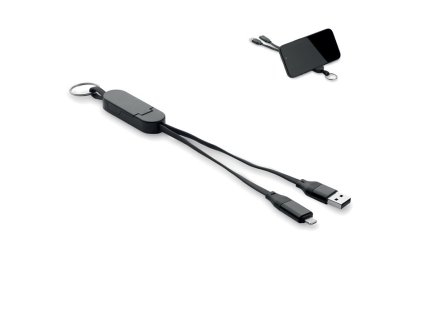 60W nabíjací kábel so stojanom , Black (Farba Black)