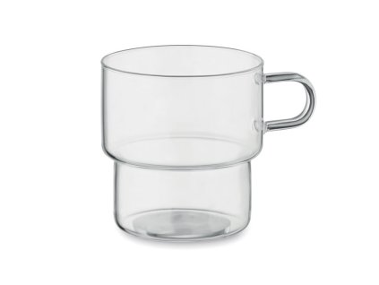 Sklenený hrnček 300 ml , transparent (Farba transparent)