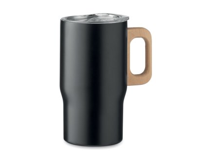 Termohrnček 350 ml z recyklovaného nerezu , Black (Farba Black)