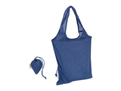 Bavlnená skladacia taška (118 g/m2) , Blue (Farba Blue)