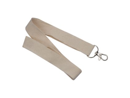 Bavlnená šnúrka na krk , Beige (Farba Beige)