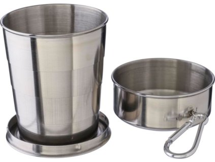Skladací nerezový pohárik , Silver (Farba Silver)