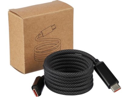 Nabíjací a dátový kábel USB-C/USB-C , Black (Farba Black)