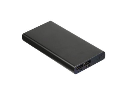 Powerbanka z recyklovaného hliníka 10 000 mAh , Black (Farba Black)