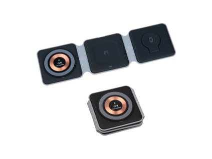 Bezdrôtová nabíjačka 3v1 , Black (Farba Black)