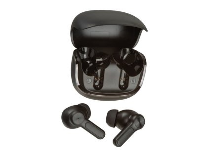 Bluetooth slúchadlá s nabíjacím puzdrom , Black (Farba Black)
