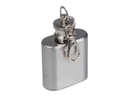 Kľúčenka s mini ploskačkou 30 ml , Grey (Farba Grey)