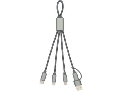 Nabíjací kábel 3v1 Trident 2 , gun metal (Farba gun metal)