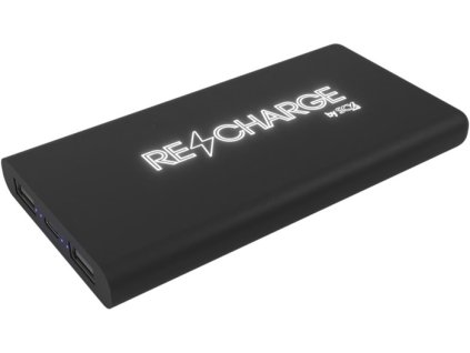 Svietiaca solárna powerbanka 10 000 mAh , Black (Farba Black)