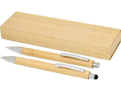 Bambusová sada pero a pentelka (čierna náplň) , natural (Farba natural)