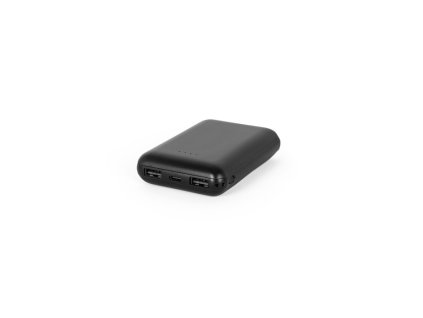 Powerbanka 8000 mAh z recyklovaného ABS , Black (Farba Black)