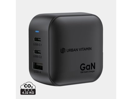 Nabíjačka 70W GAN Santa Cruz RCS plastu , Black (Farba Black)