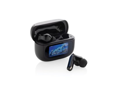 Slúchadlá ANC s displejom Airtune z RCS plastu , Black (Farba Black)