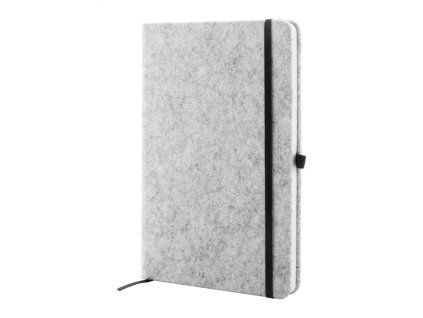 Zápisník A5 z RPET plsti , Grey (Farba Grey)